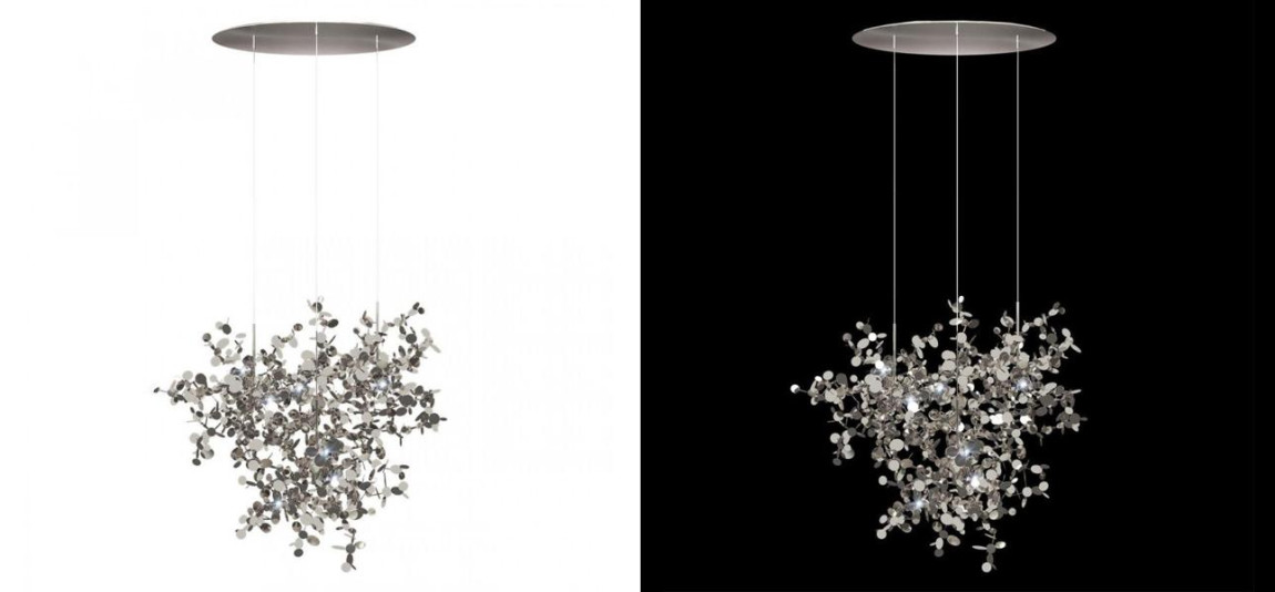 Люстра Terzani Argent Suspension Silver Pendant lamp диаметр 85