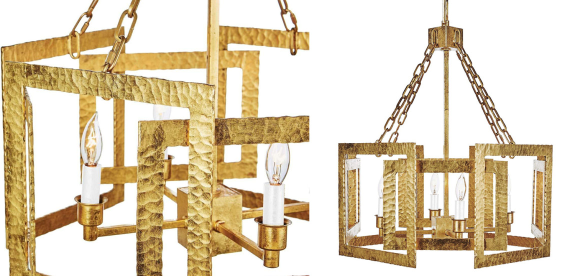 Люстра Textured Cage Pendant Lamp Gold Chandelier