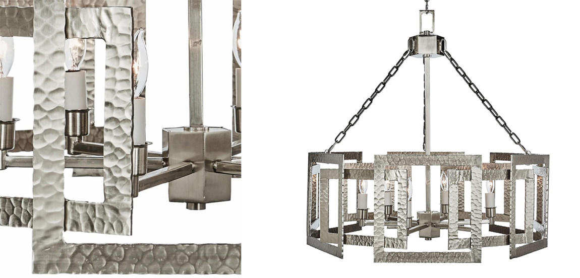 Люстра Textured Cage Pendant Lamp Silver Chandelier