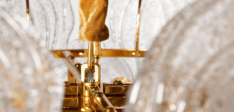 Люстра Textured Glass Chandelier Petal 10