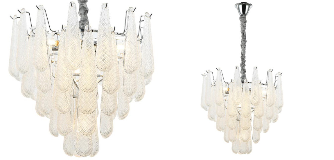 Люстра Textured Glass Drops Chandelier 13