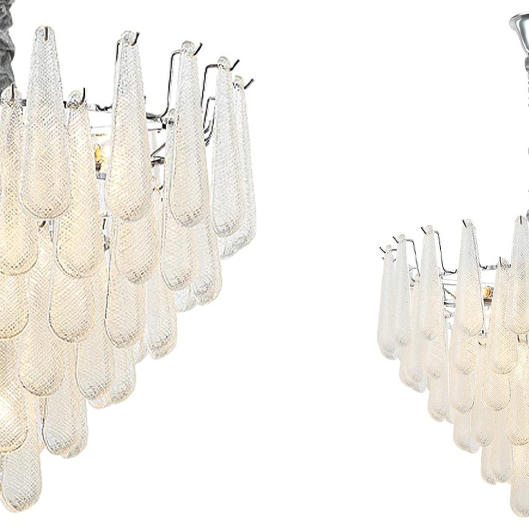 Люстра Textured Glass Drops Chandelier 19