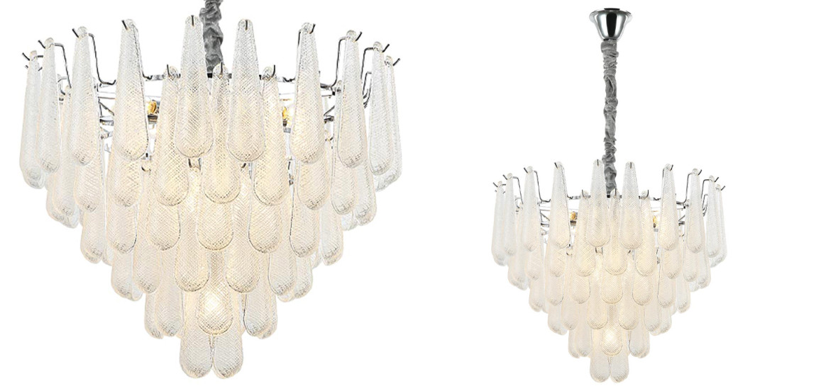 Люстра Textured Glass Drops Chandelier 19