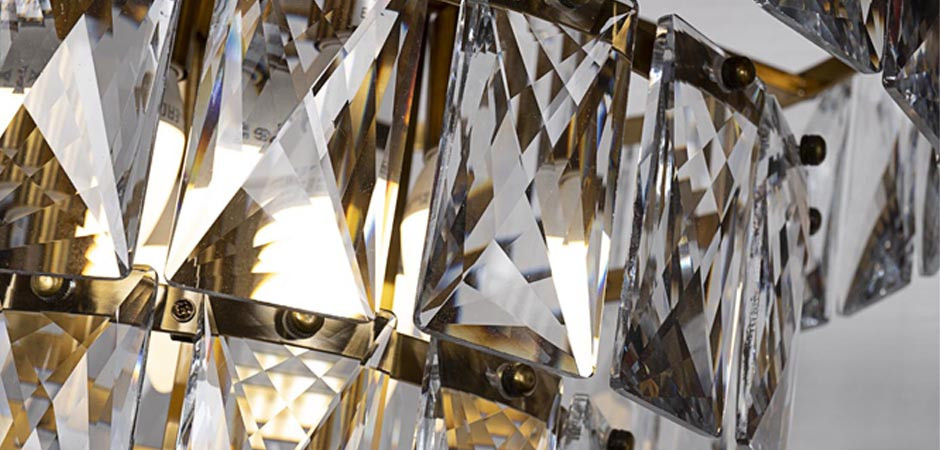 Люстра Tiers Crystal Light Chandelier brass 7