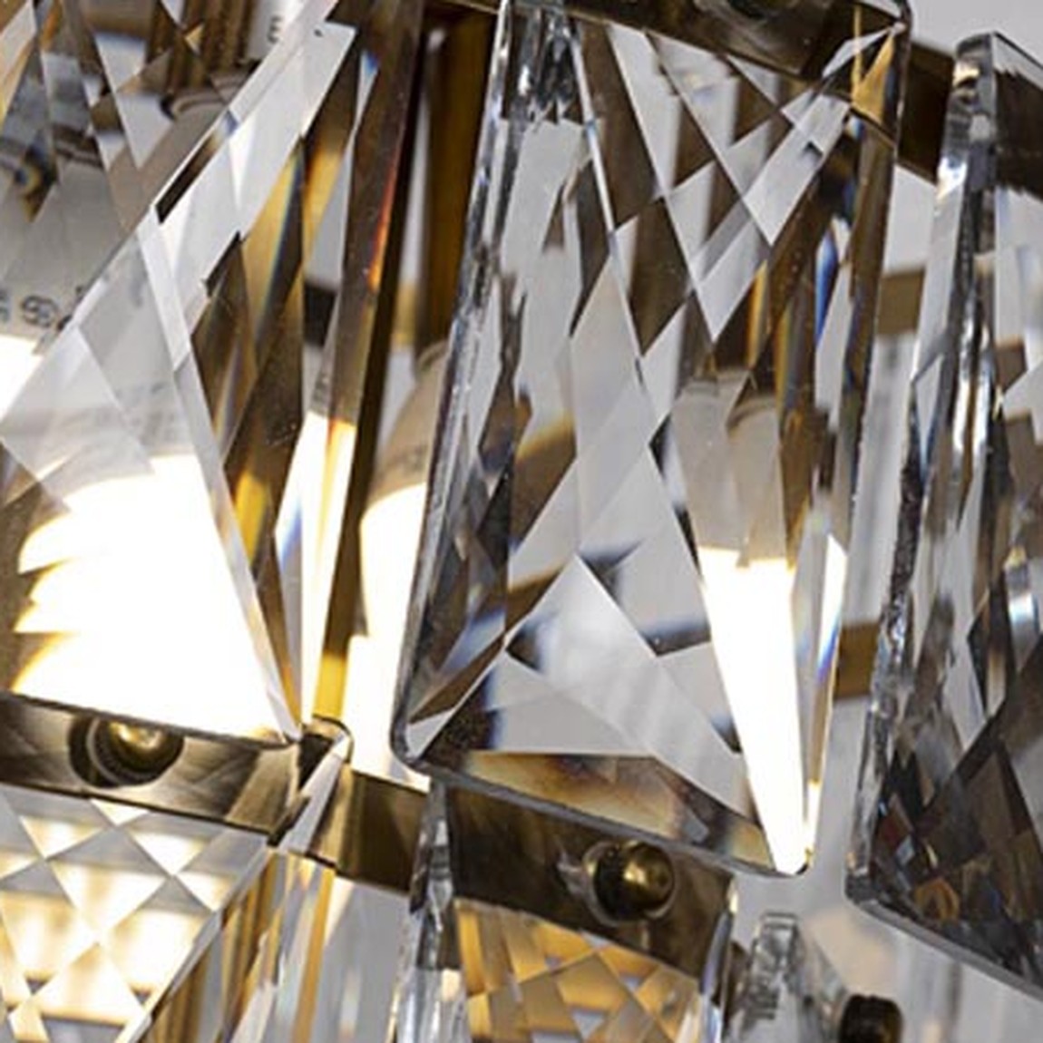Люстра Tiers Crystal Light Chandelier brass 7