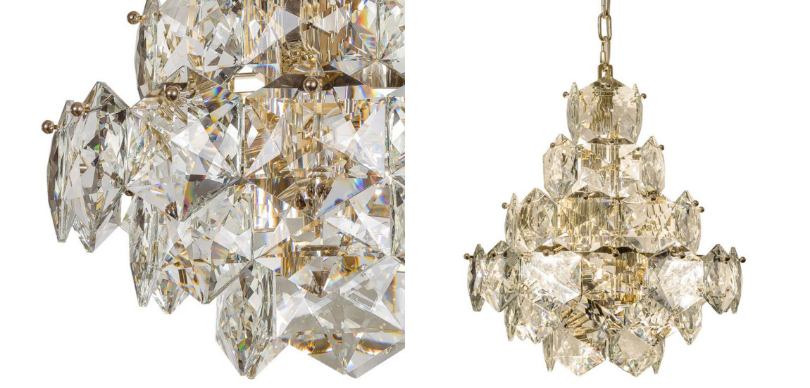 Люстра Tiers Crystal Light Chandelier Gold 45