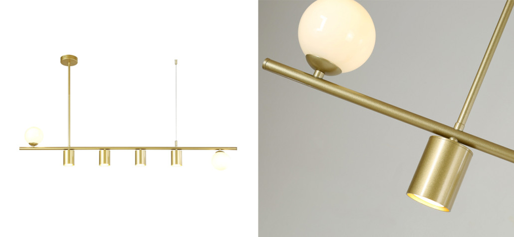 Люстра TRIBES CHANDELIER Gold 2 вида плафонов