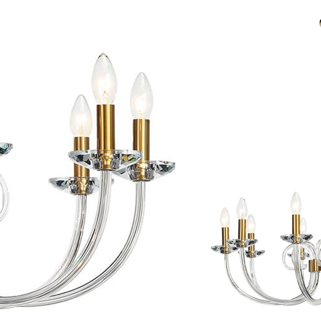 Люстра Twisted Glass Candles Chandelier 10