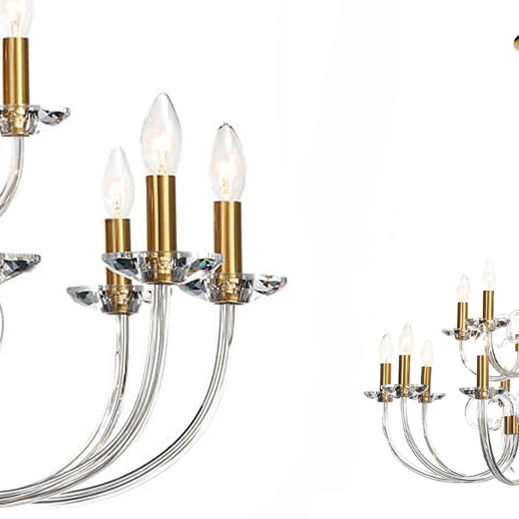 Люстра Twisted Glass Candles Chandelier 15