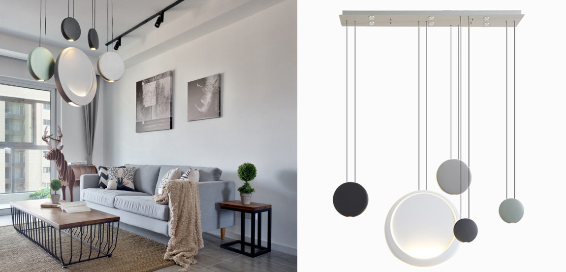 Люстра Vibia Cosmos Rectangular 5 moon
