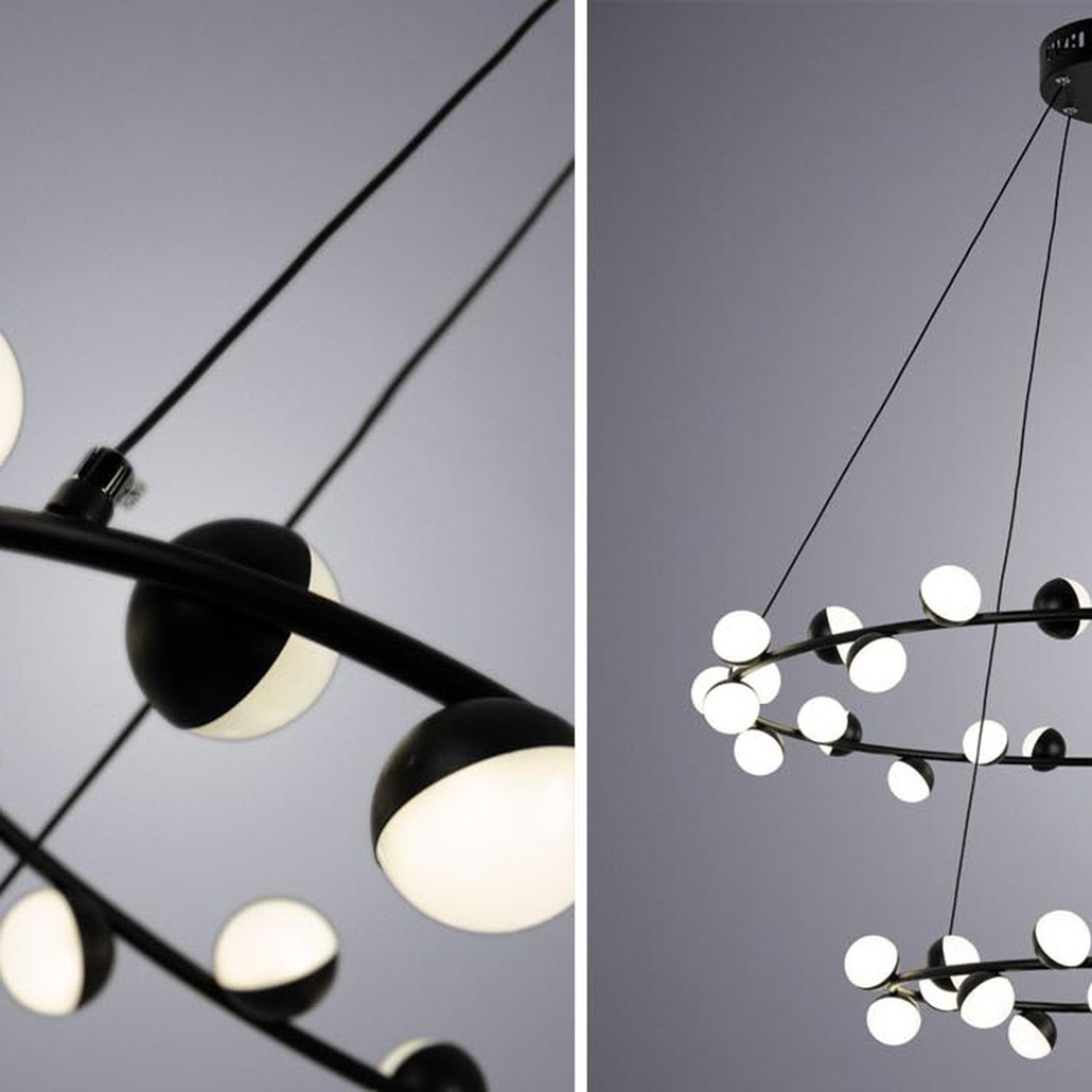 Люстра Vilelme Chandelier black double