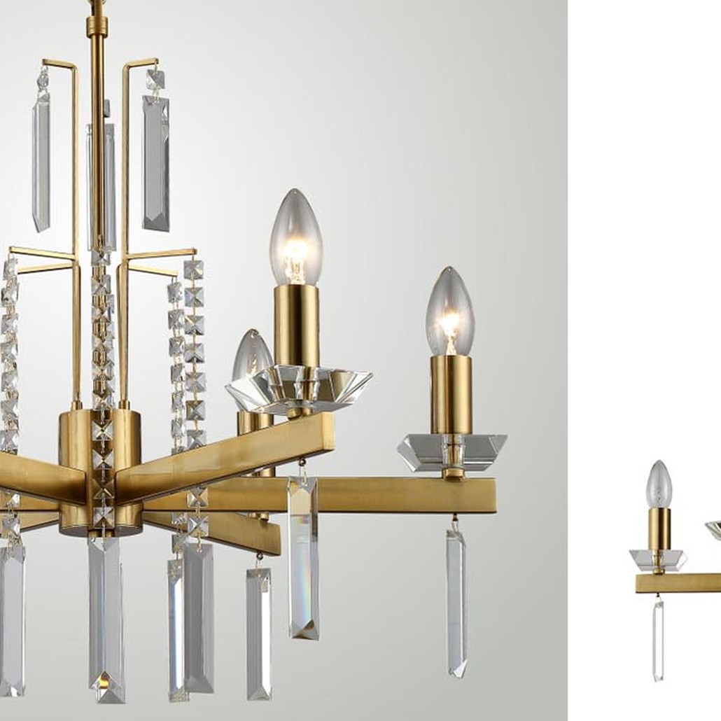 Люстра Vivien Crystal Brass Chandelier 6