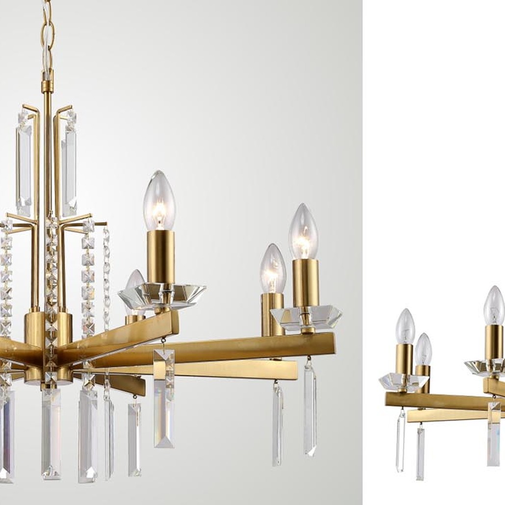 Люстра Vivien Crystal Brass Chandelier 8