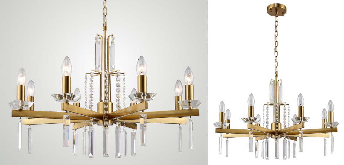 Люстра Vivien Crystal Brass Chandelier 8