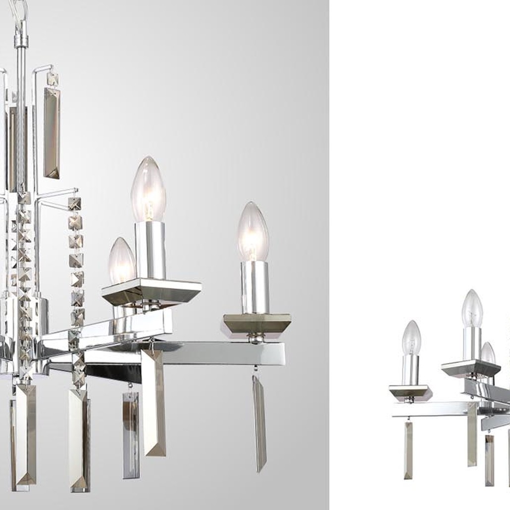 Люстра Vivien Crystal Chrome Chandelier 6