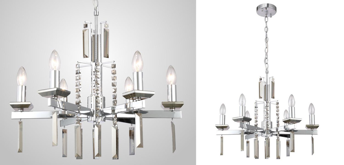 Люстра Vivien Crystal Chrome Chandelier 6