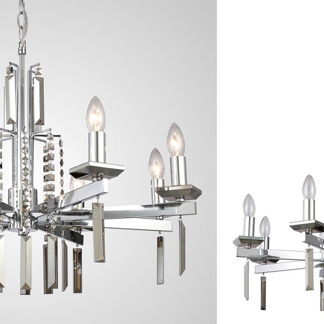 Люстра Vivien Crystal Chrome Chandelier 8