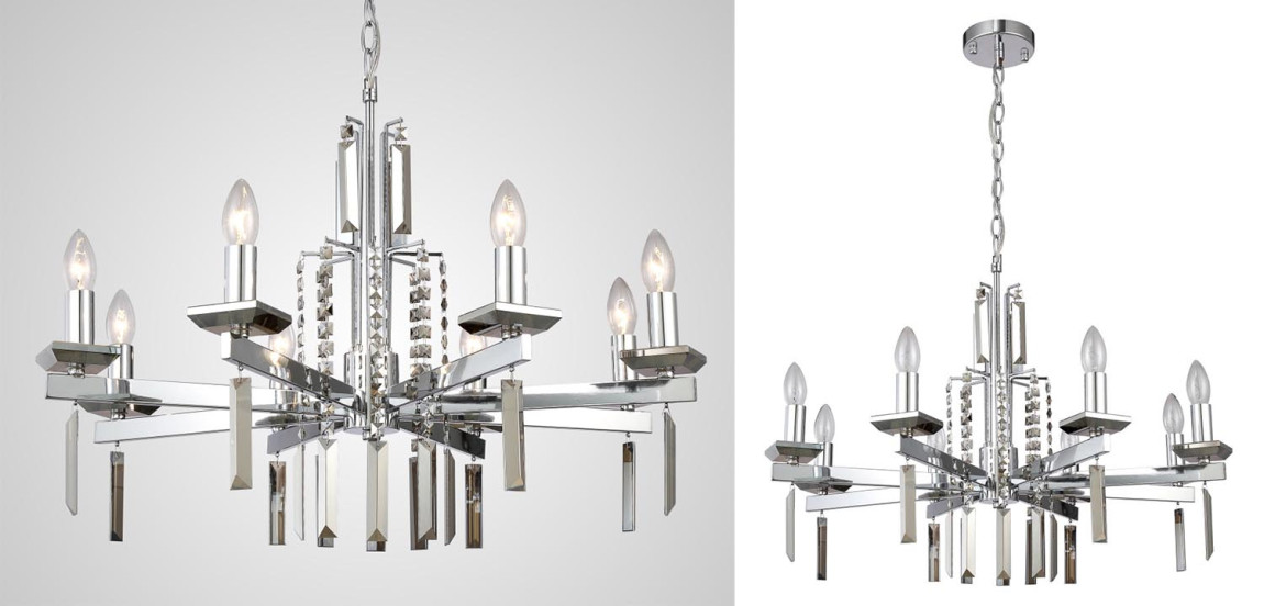 Люстра Vivien Crystal Chrome Chandelier 8