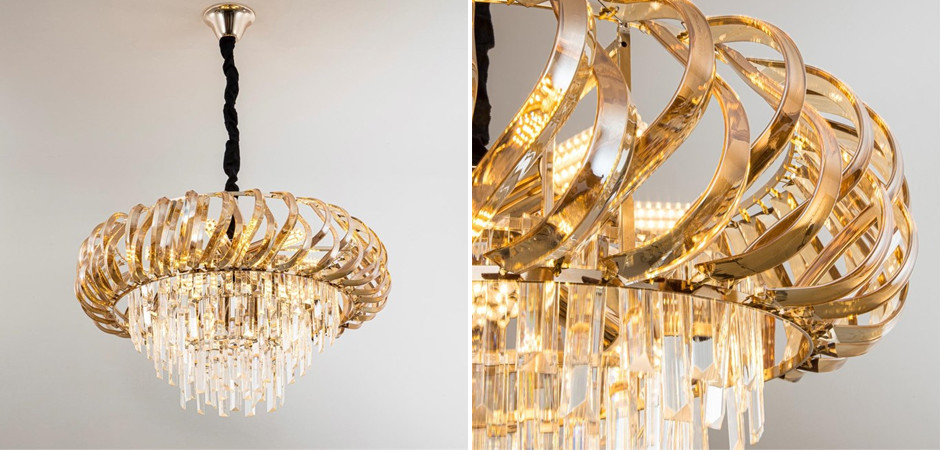 Люстра Vortices с Хрустальным Плафоном