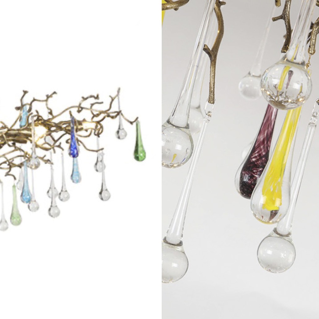 Люстра Waterfall Chandelier Colored Drops