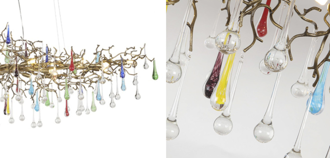 Люстра Waterfall Chandelier Colored Drops