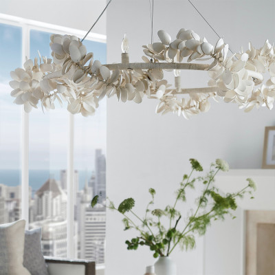 Люстра White Bionic Petals Flo Ring Chandelier
