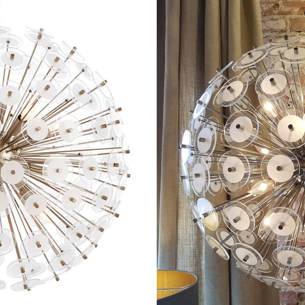 Люстра White Disco Glass Sputnik Chandelier 56