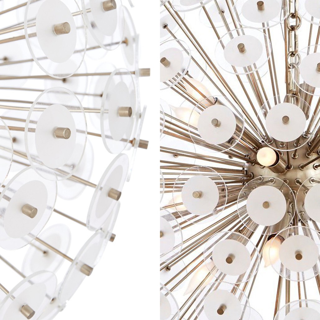 Люстра White Disco Glass Sputnik Chandelier 56