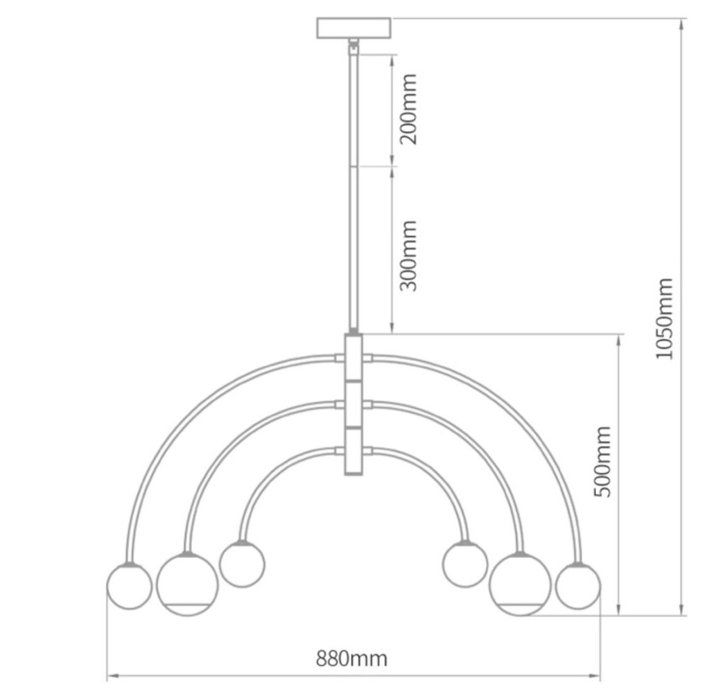 Люстра Wynne Metal Arch Wooden Chandelier