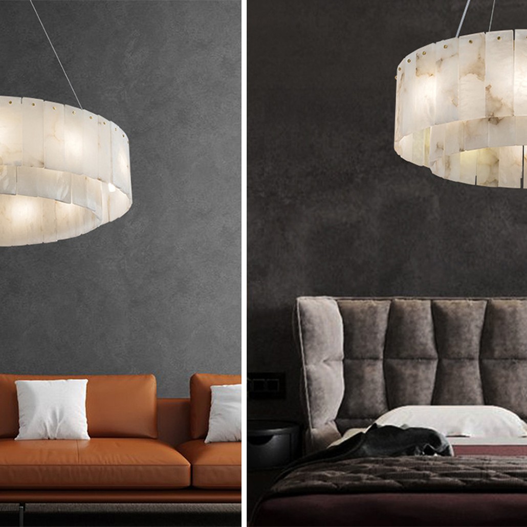 Люстра Арт-Деко натуральный мрамор Art-Deco Chandelier Marble