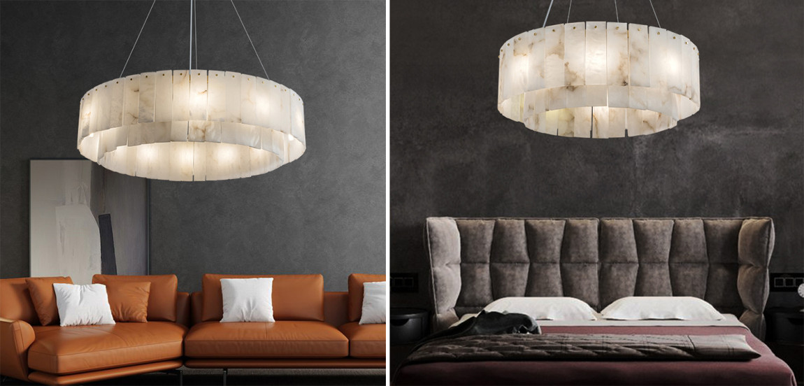 Люстра Арт-Деко натуральный мрамор Art-Deco Chandelier Marble