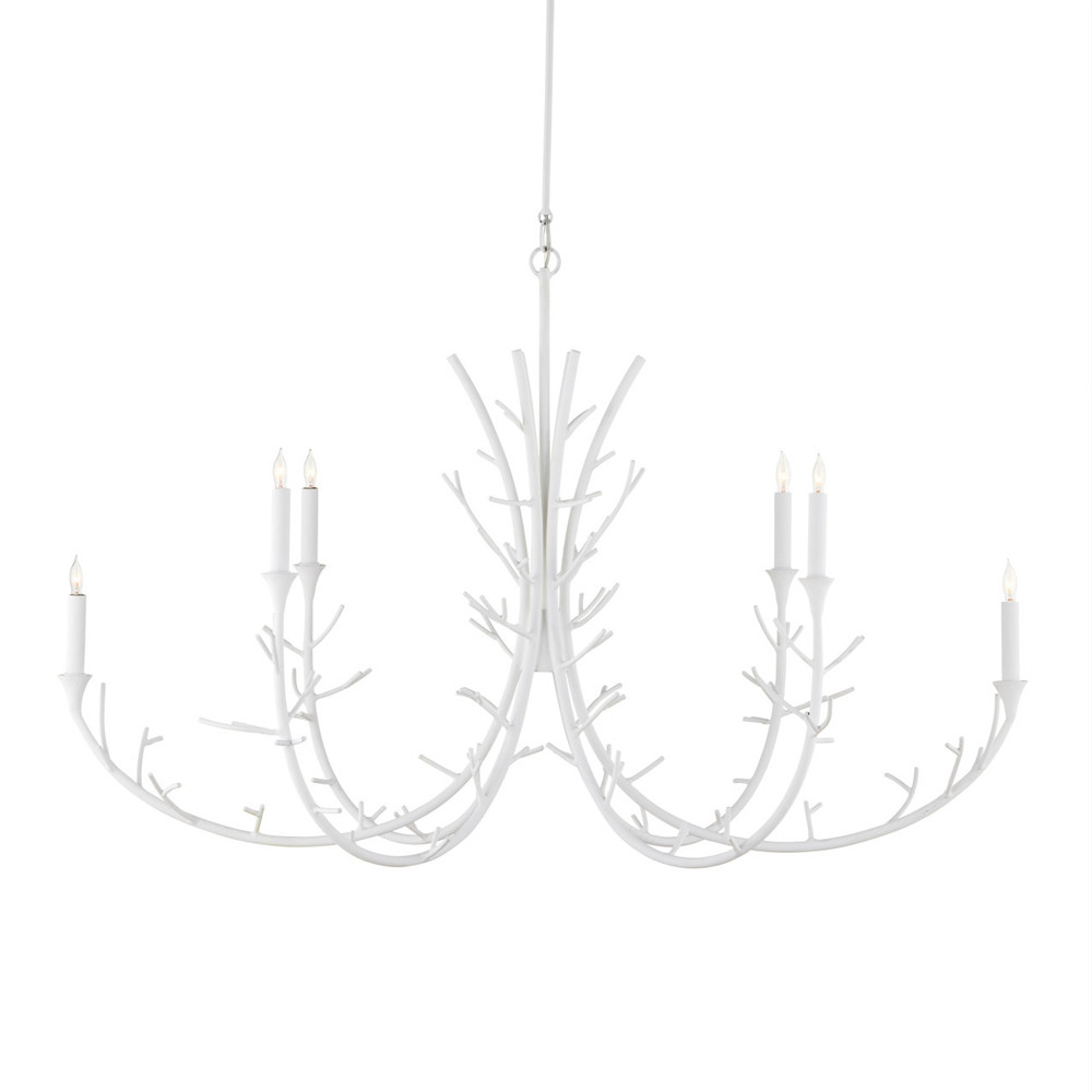 Люстра белая в виде веток White Natural Lines