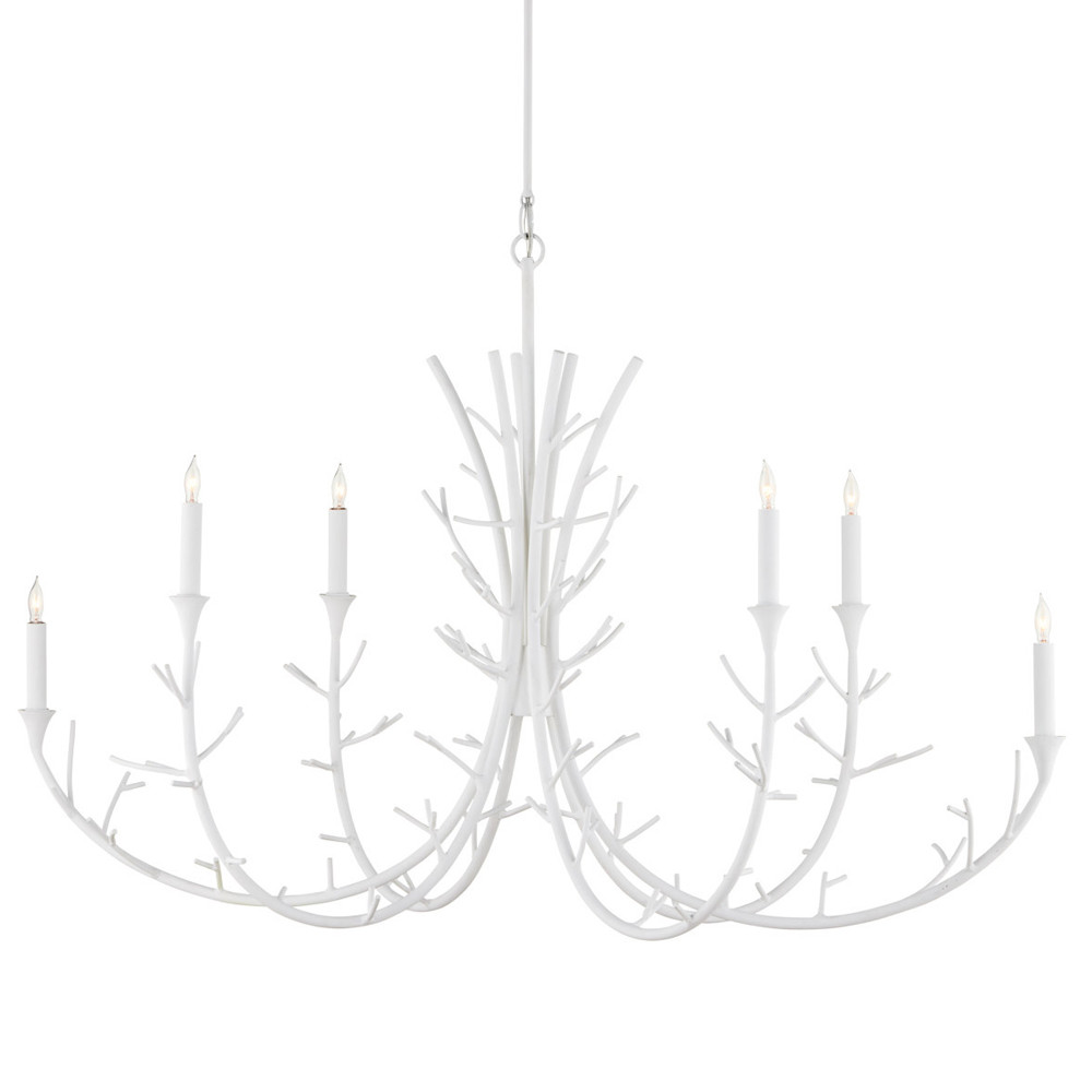 Люстра белая в виде веток White Natural Lines