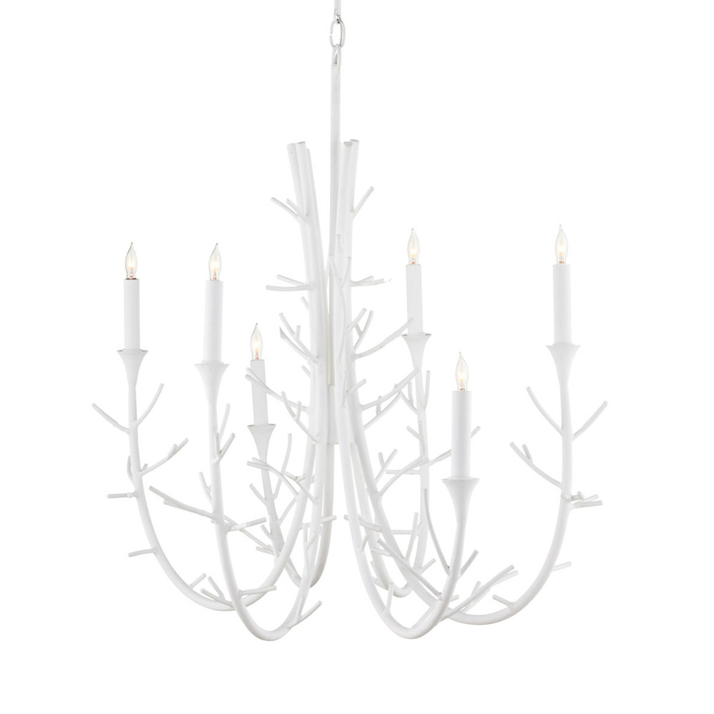 Люстра белая в виде веток White Natural Lines