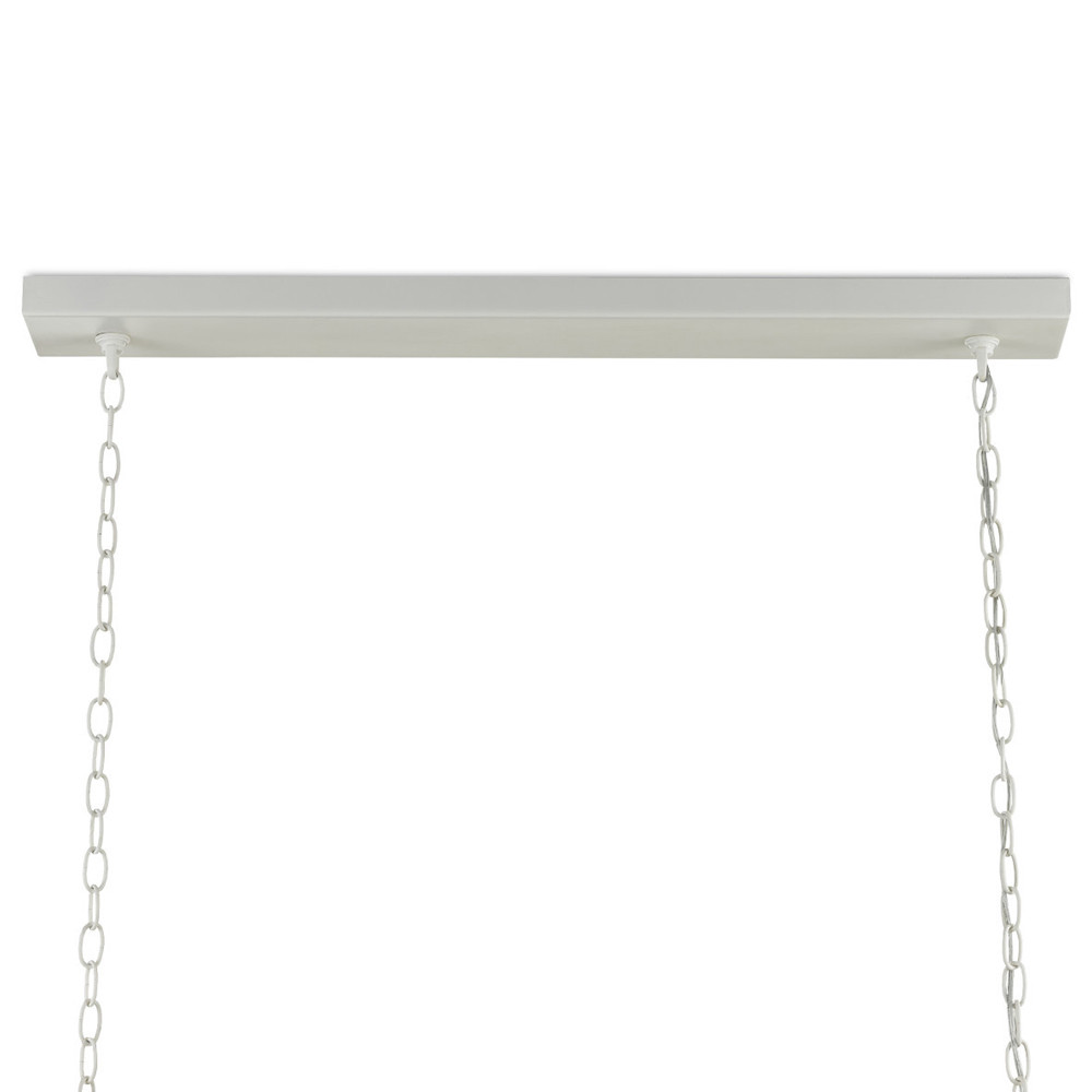 Люстра белая прямоугольная с абажурами в виде цветков тюльпана White Tulips