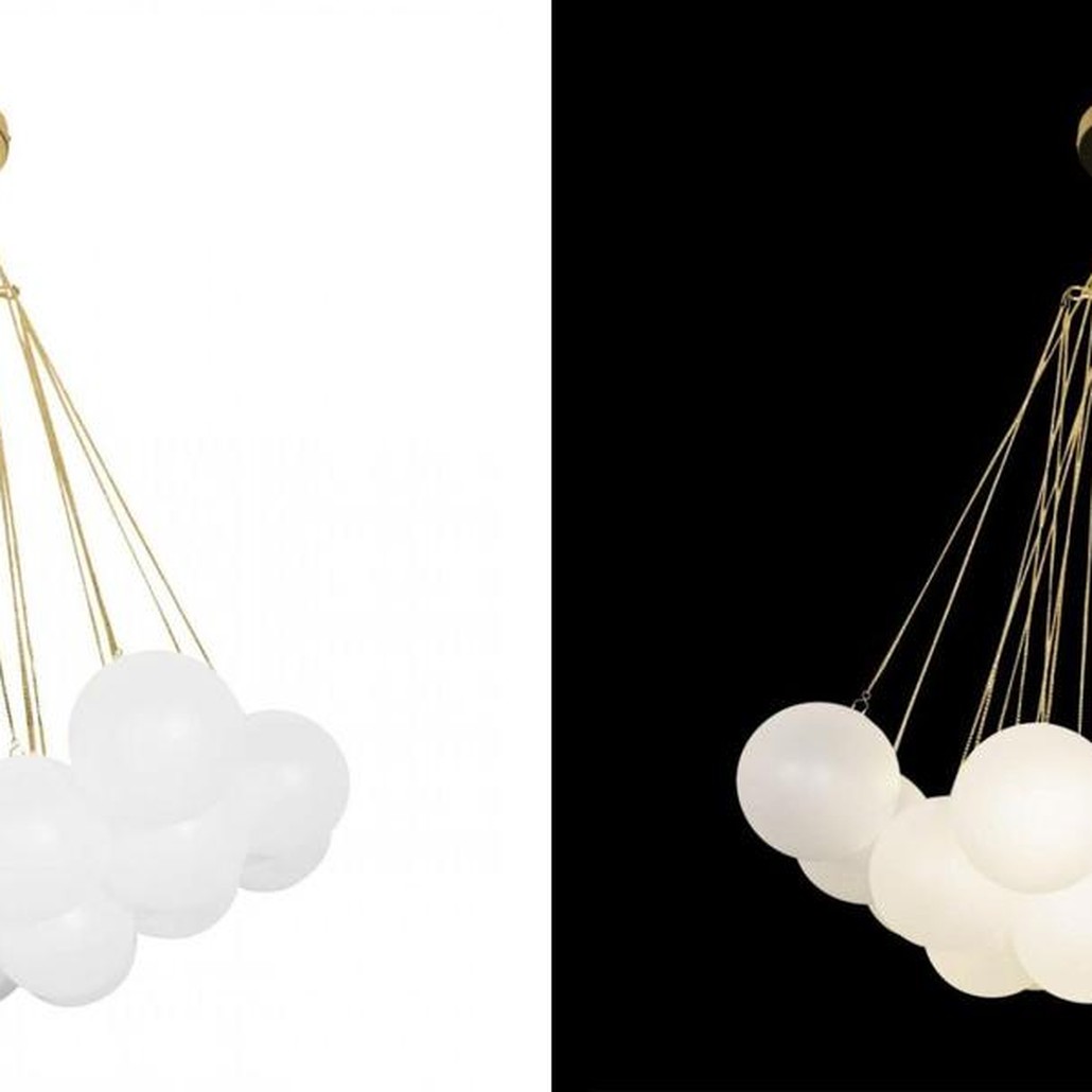 Люстра Белые Шары Apparatus Studio CLOUD Gold диаметр 60 см