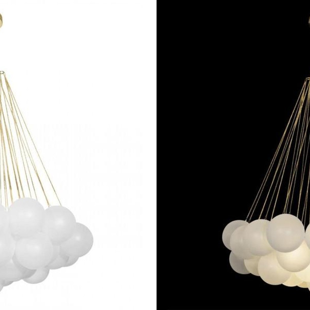 Люстра Белые Шары Apparatus Studio CLOUD Gold диаметр 80 см