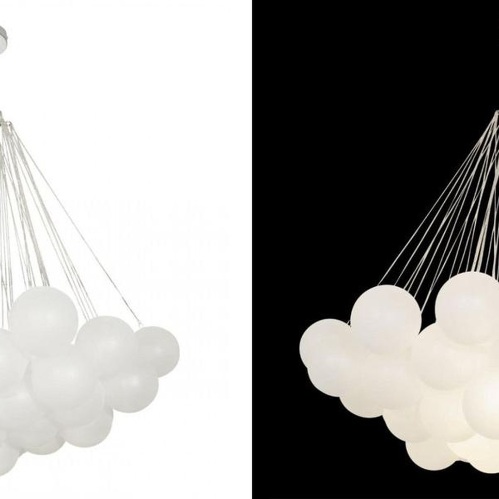 Люстра Белые Шары Apparatus Studio CLOUD Silver диаметр 100 см