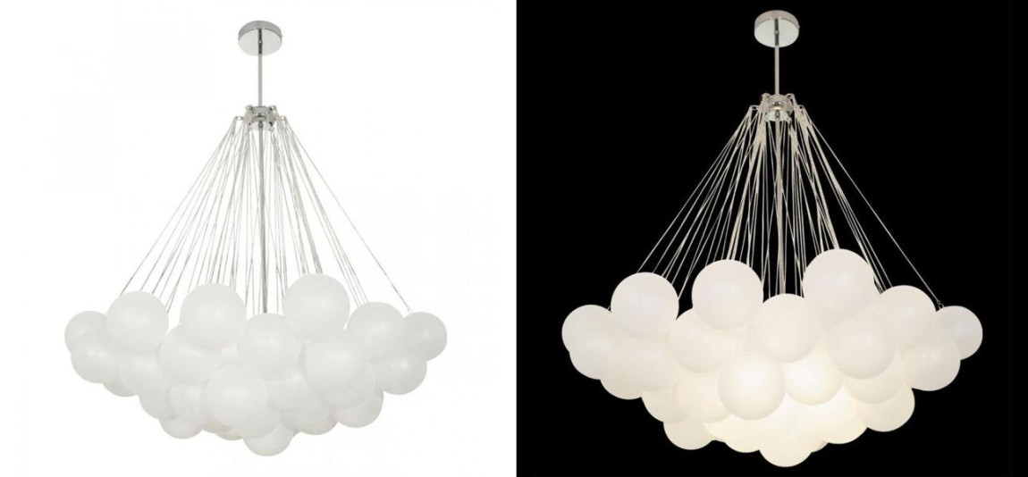 Люстра Белые Шары Apparatus Studio CLOUD Silver диаметр 100 см