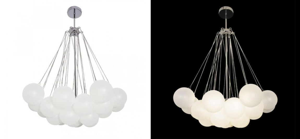 Люстра Белые Шары Apparatus Studio CLOUD Silver диаметр 60 см