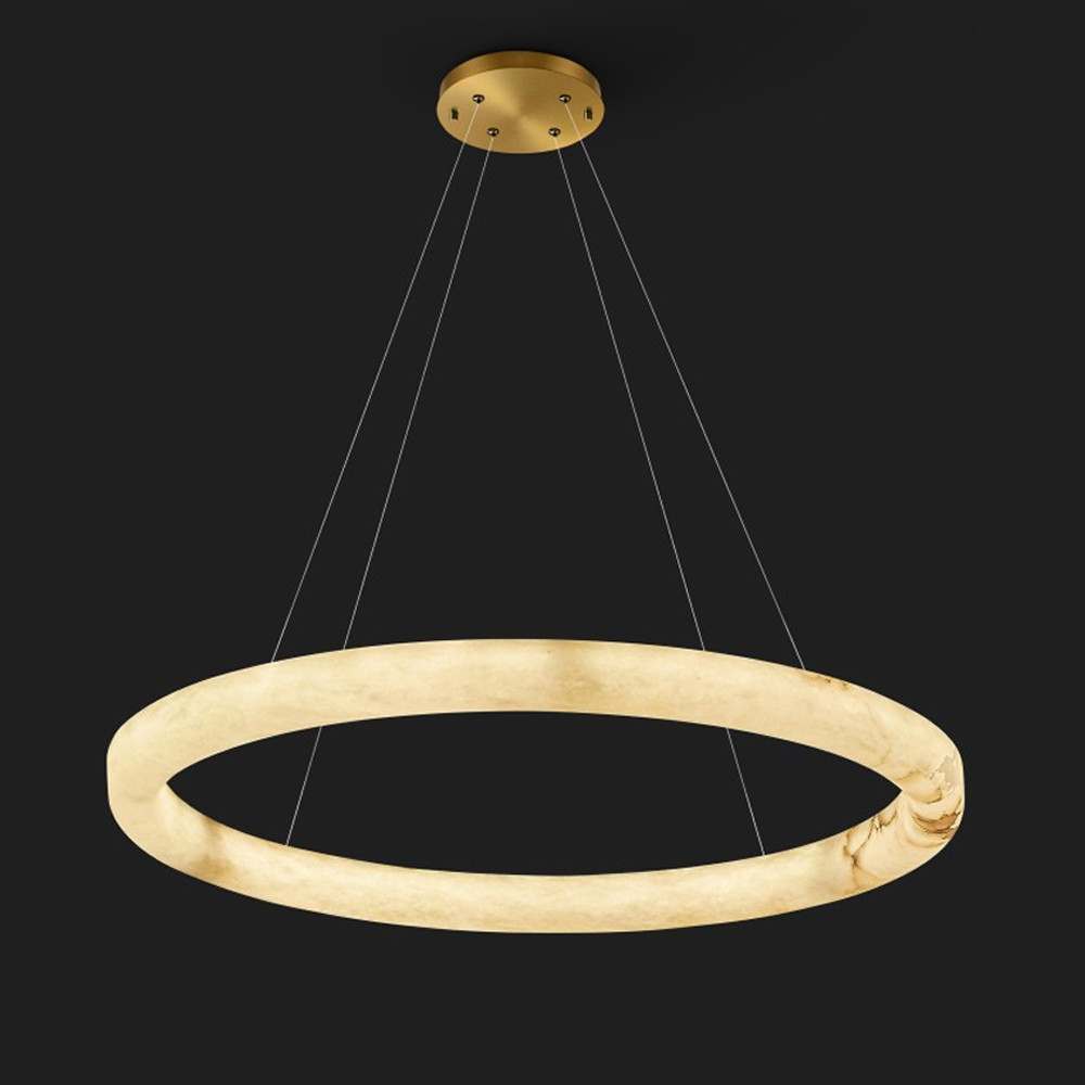 Люстра в виде кольца из натурального камня Minerals of Light