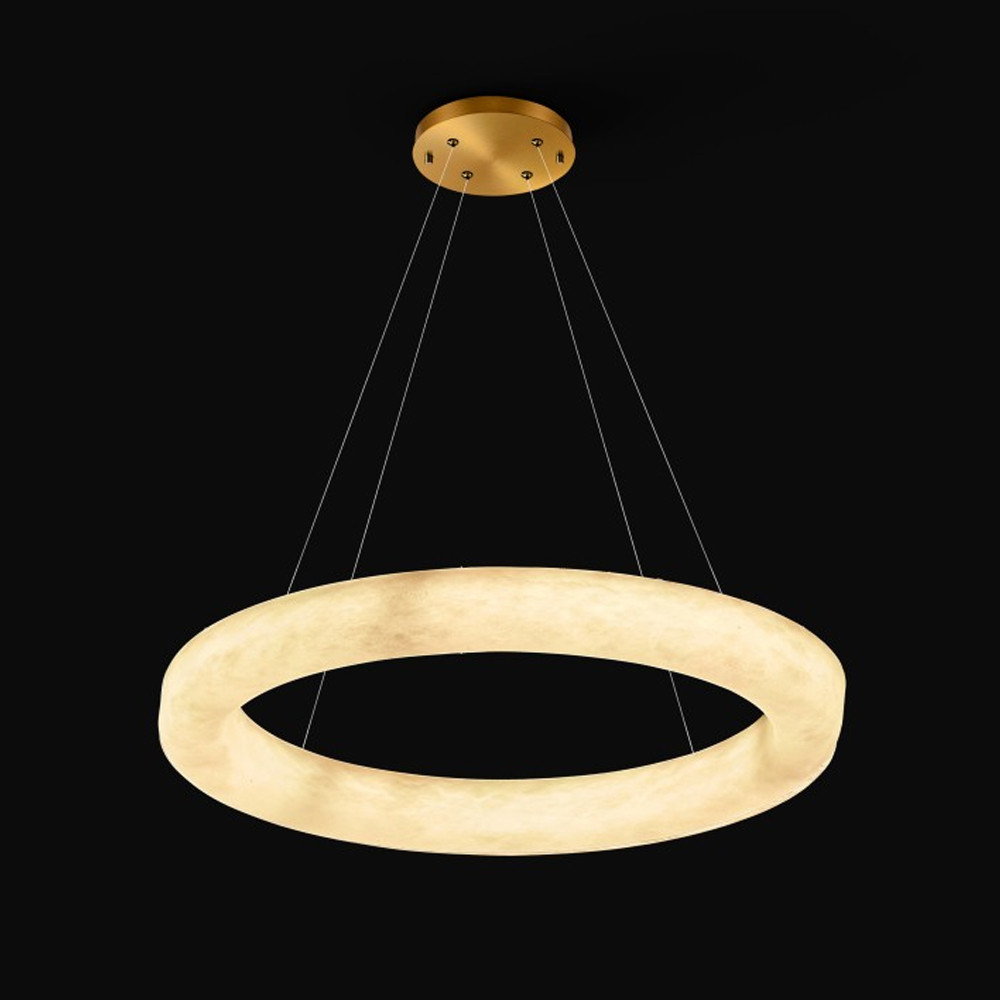 Люстра в виде кольца из натурального камня Minerals of Light