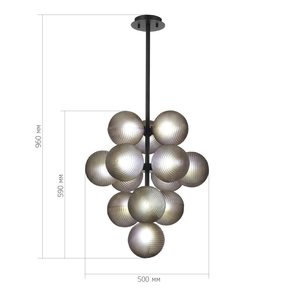 Люстра в форме виноградой грозди Inflorescence