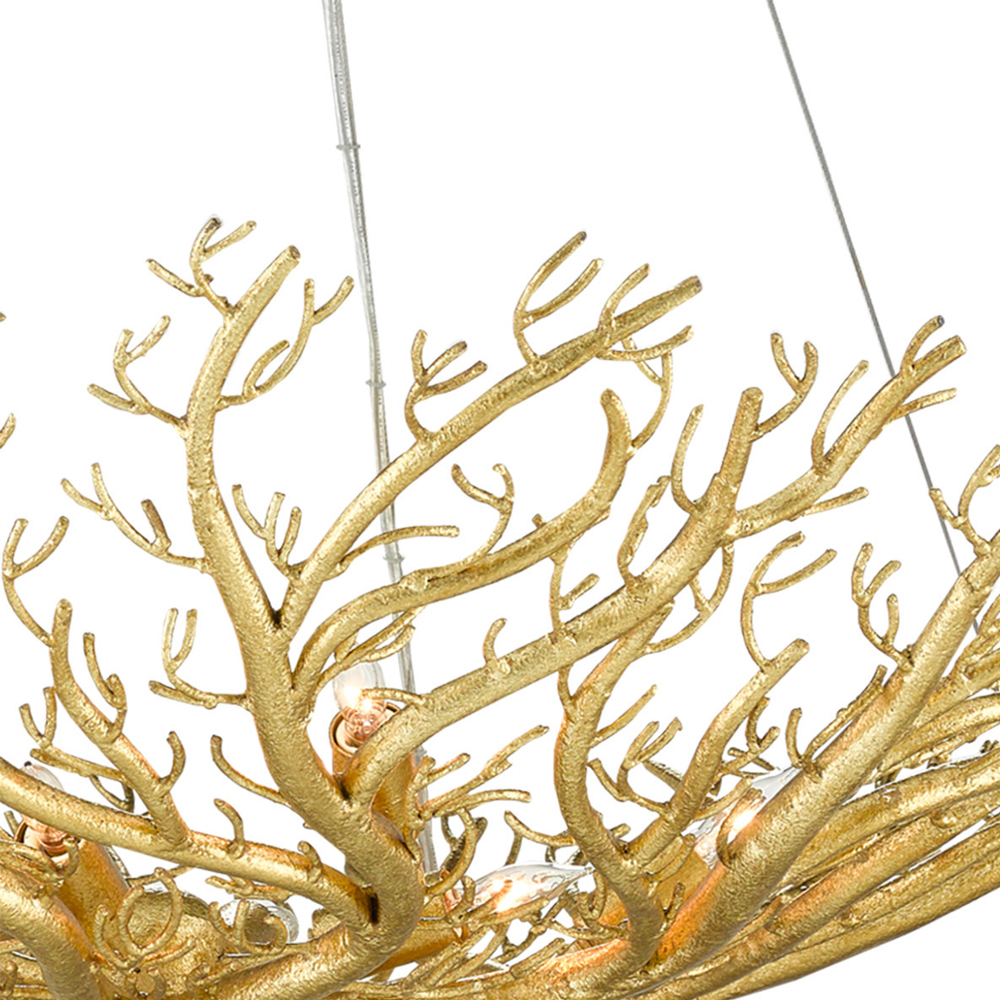 Люстра в форме золотой чаши из кораллов Coral Decor