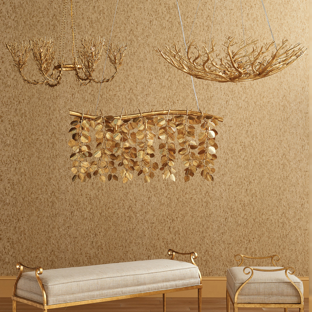 Люстра в форме золотой чаши из кораллов Coral Decor