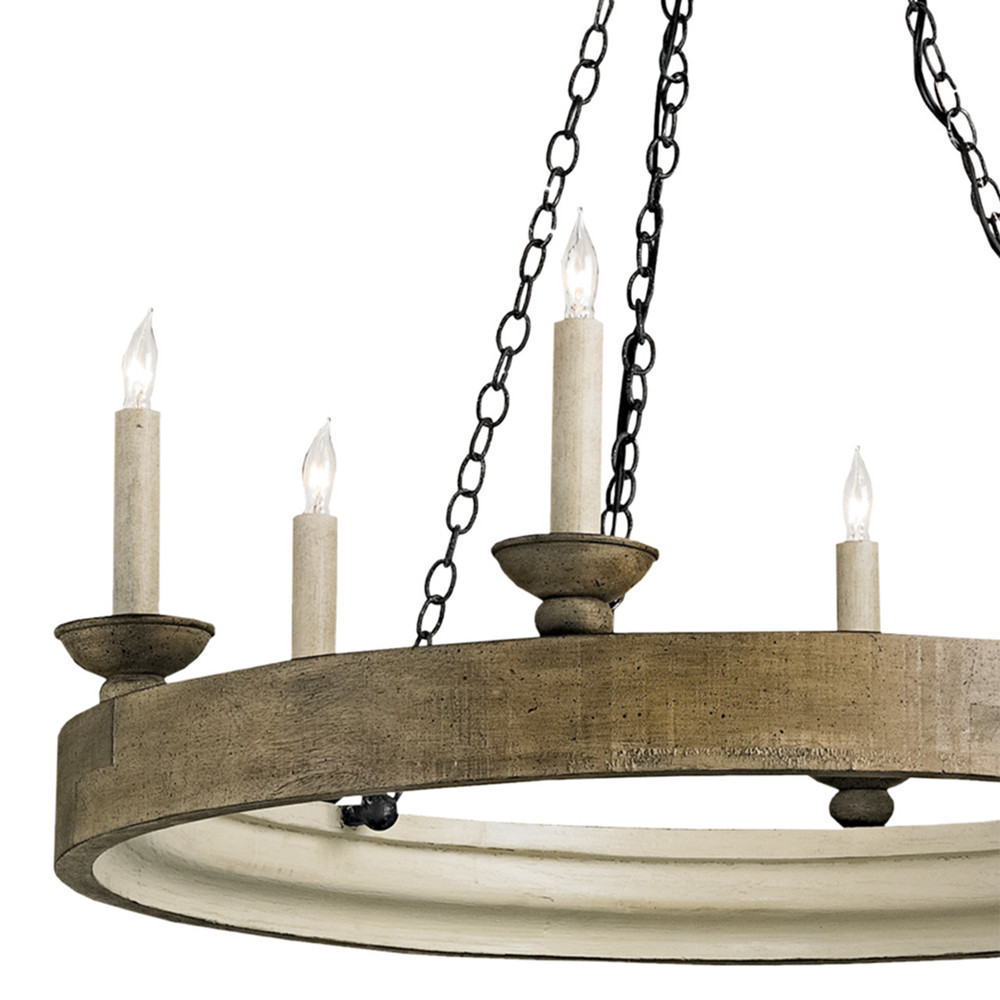 Люстра в форме кольца на 3-х черных цепях Glitter City Lights