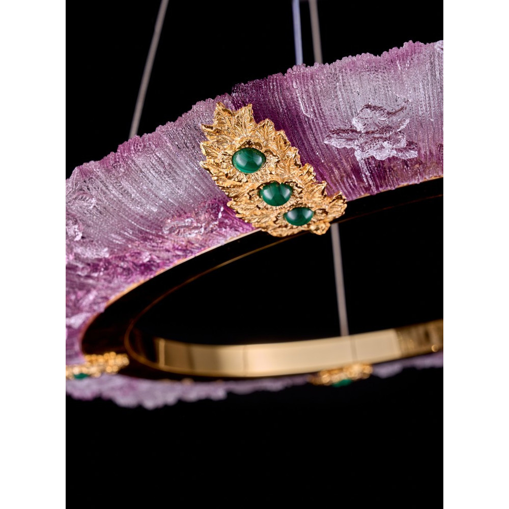 Люстра в форме кольца розовая Warm Pink Light