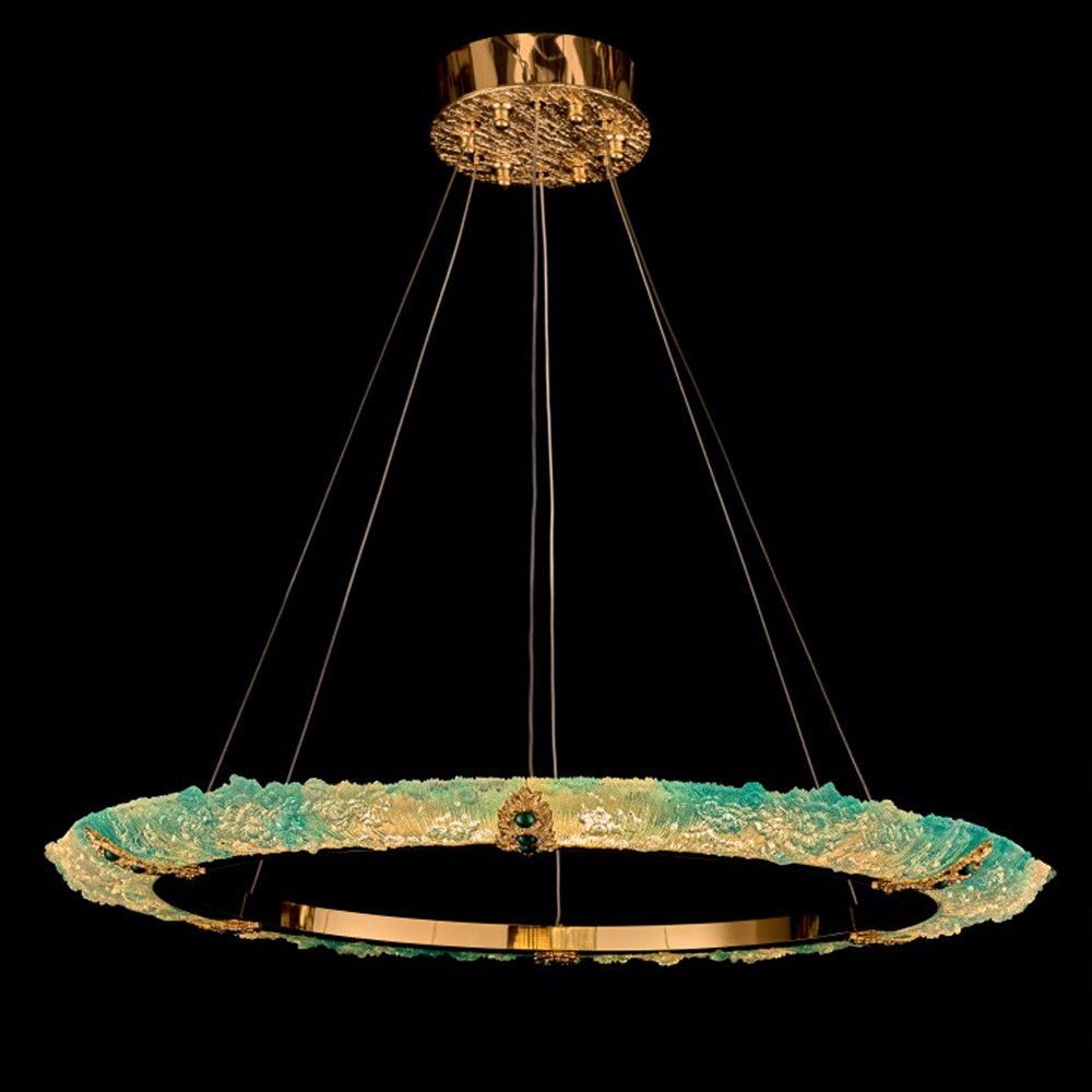 Люстра в форме кольца с цветочным декором Warm Heavenly Light