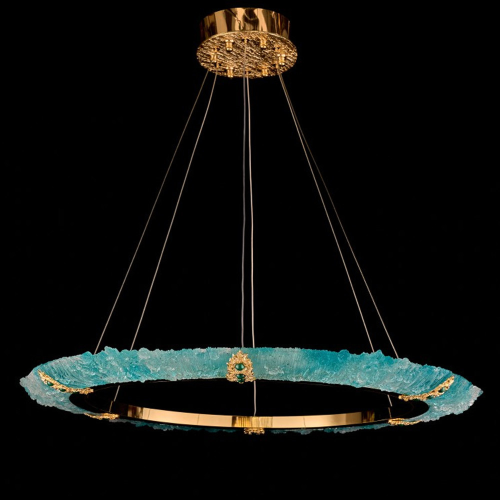 Люстра в форме кольца с цветочным декором Warm Heavenly Light