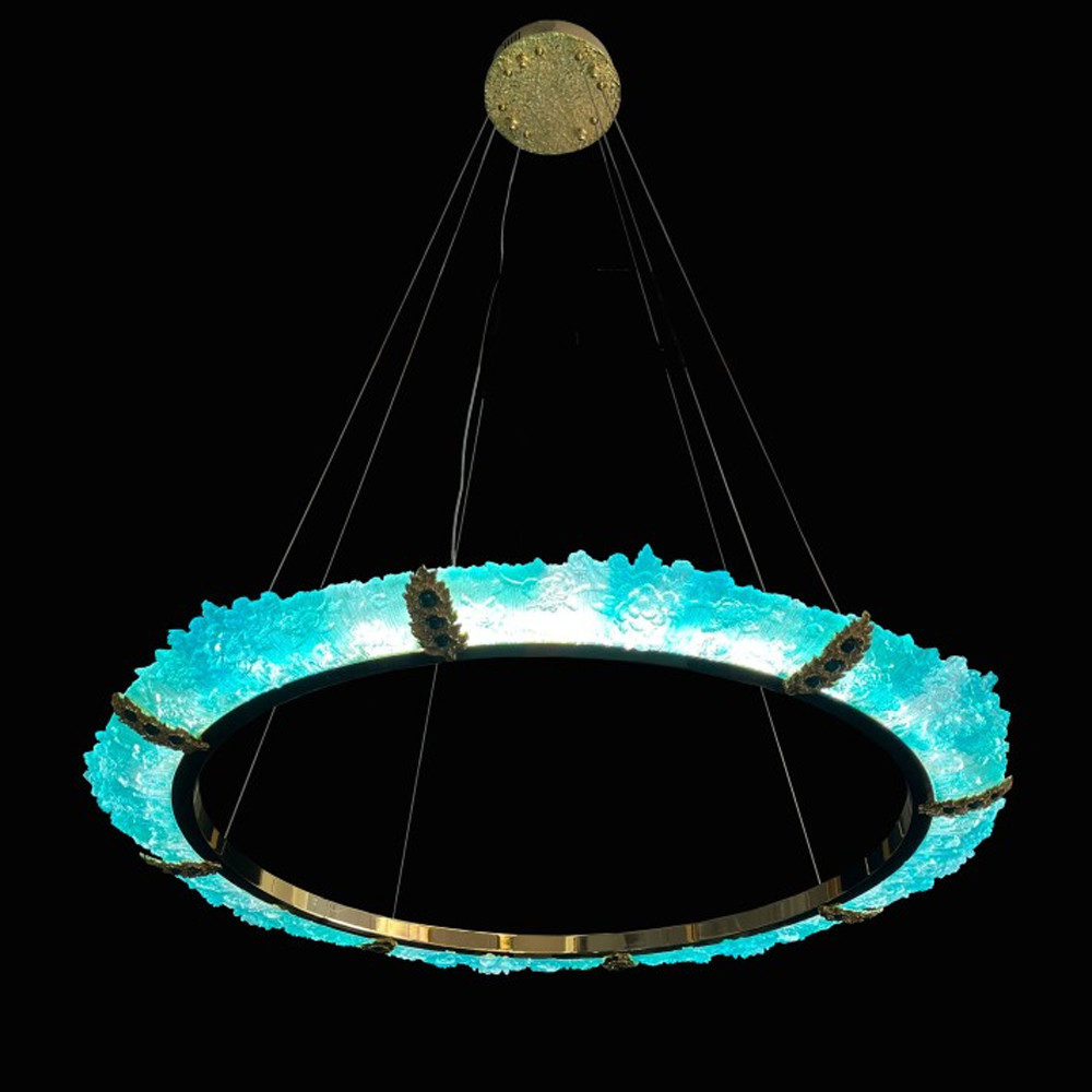 Люстра в форме кольца с цветочным декором Warm Heavenly Light